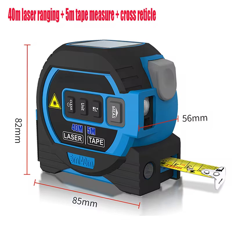 3 in 1 Laser Tape Measure Laser Distance Measuring Rangefinder Infrared High-Precision Digital Electronic Ruler Measuring Level