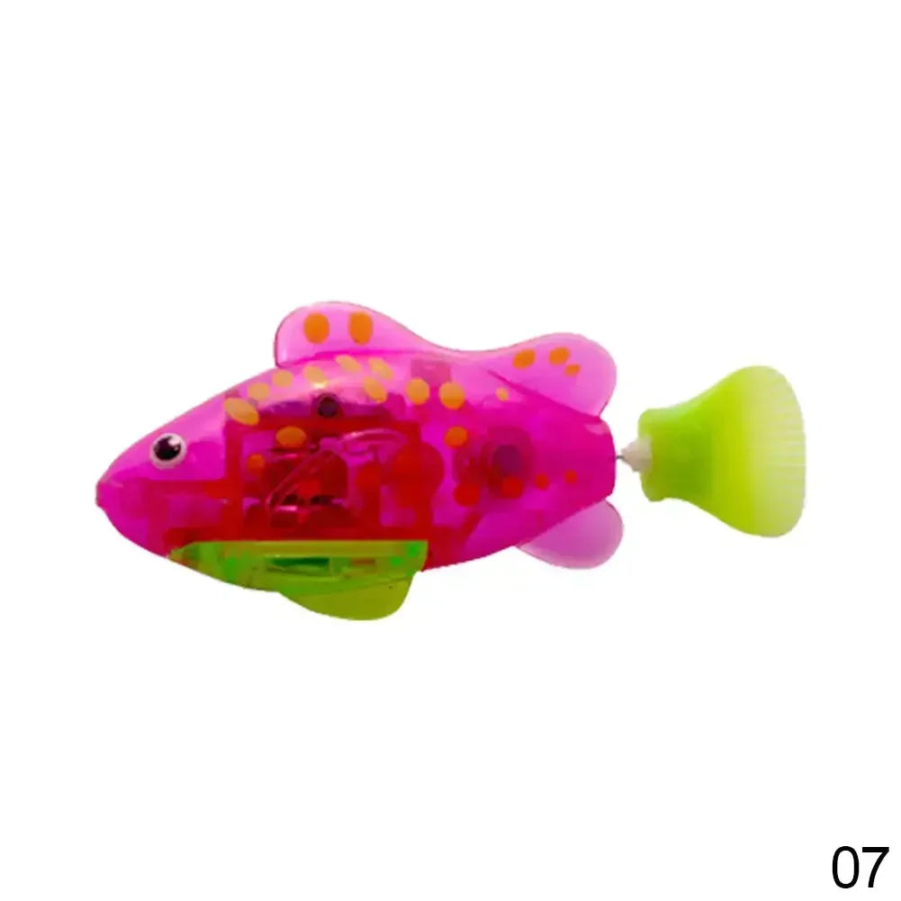 Cat Toys Interactive Robot Fish LED Lighted Water Activated Cat Electric Swimming Fish Toy Kitten Cat Fish Toy with LED Light