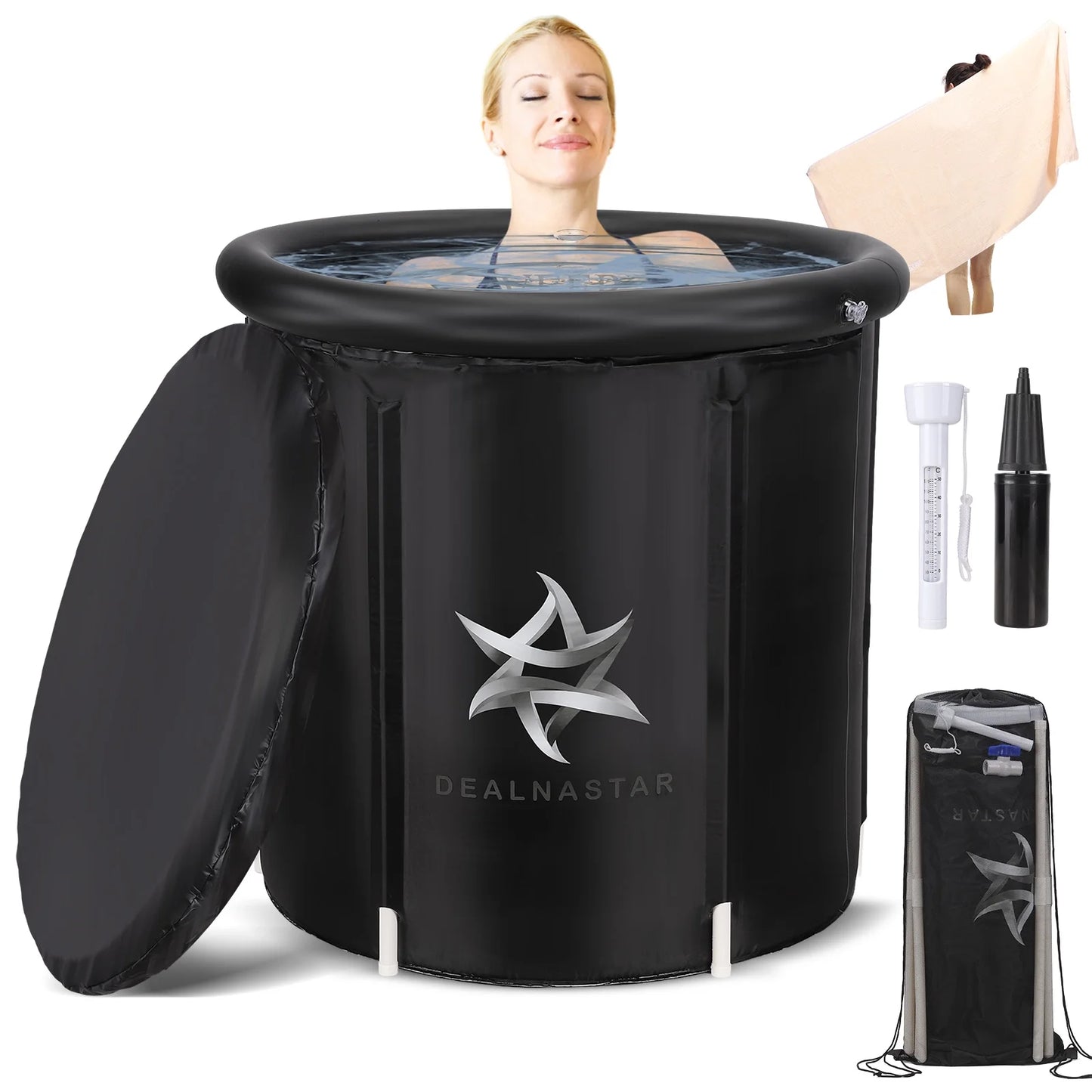 Ice Bath,Cold Tub Ice Bath,88 Gal Inflatable and Portable Cold Plunge for Athletes Adults at Home Indoor and Outdoor.